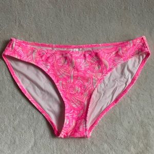 Vineyard Vines paisley pink/white bikini bottoms, size small